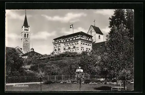 AK Romanshorn, Alkoholfreies Volksheim und Gasthaus zum Schloss