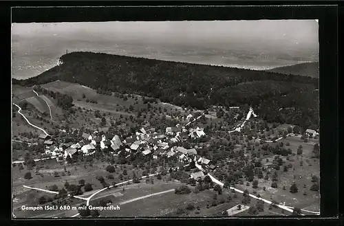 AK Gempen, Ortsansicht aus der Vogelschau