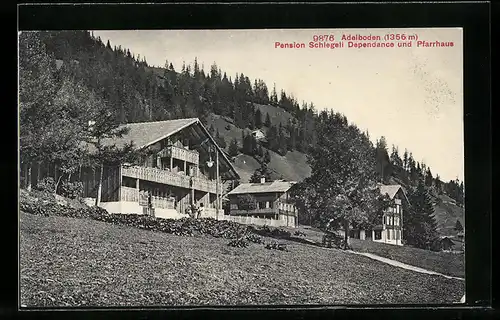 AK Adelboden, Hotel-Pension Schlegeli Dependance und Pfarrhaus