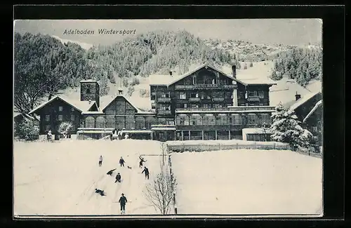 AK Adelboden, Hotel Adler im Winter