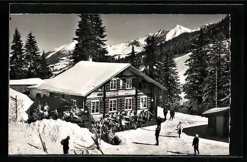 AK Adelboden, Restaurant Geilsbrüggli im Winter