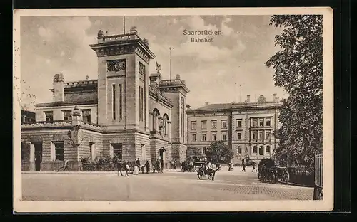 AK Saarbrücken, Strasse am Bahnhof