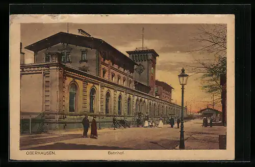 AK Oberhausen, Strassenpartie am Bahnhof