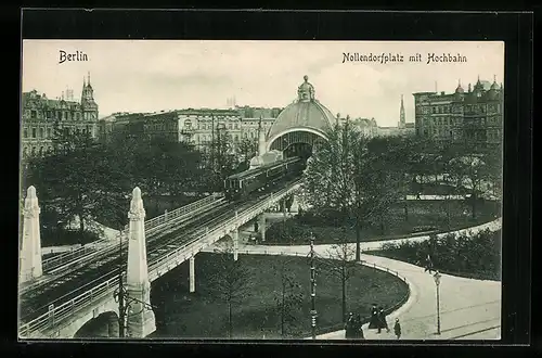 AK Berlin-Schöneberg, U-Bahnhof Nollendorfplatz aus der Vogelschau