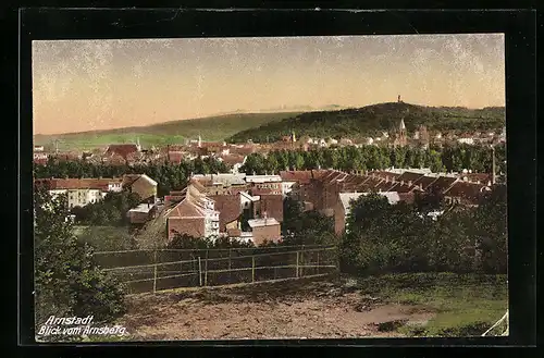 AK Arnstadt, Ortsansicht, Blick vom Arnsberg