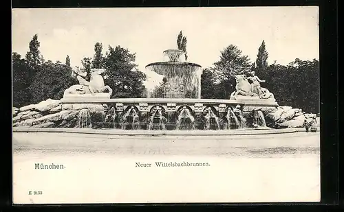 AK München, Neuer Wittelsbachbrunnen