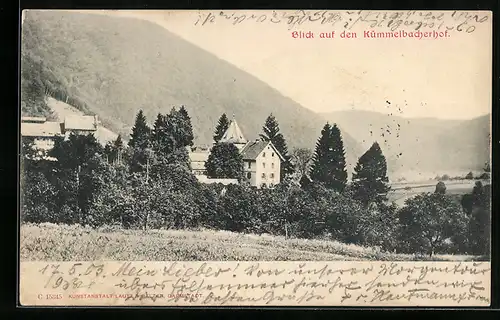AK Neckargemünd, Blick zum Hotel Kümmelbacherhof