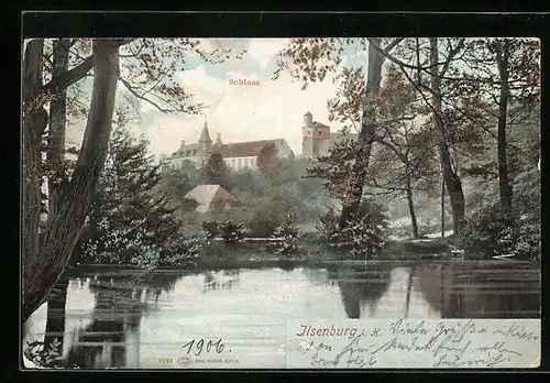 AK Ilsenburg i. H., Blick zum Schloss