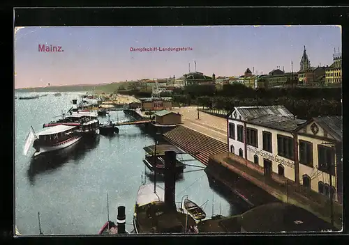 AK Mainz, Dampfschiff-Landungsstelle