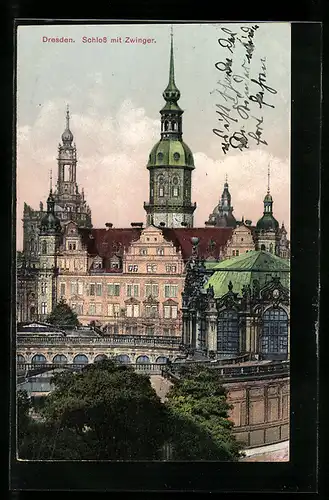AK Dresden, Schloss mit Zwinger