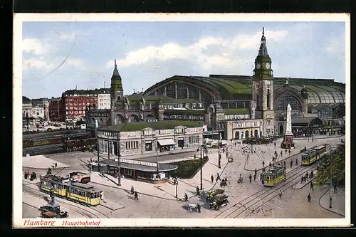 AK Hamburg-St.Georg, Hauptbahnhof, Strassenbahn