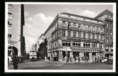 AK Berlin, Cafe & Restaurant Viktoria, Unter den Linden Ecke Friedrichstrasse