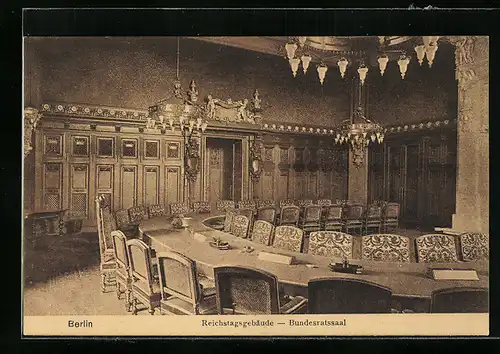 AK Berlin-Tiergarten, Reichstagsgebäude, Bundesrats-Saal