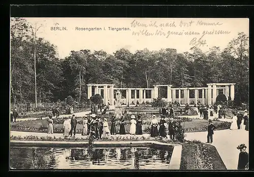 AK Berlin, Rosengarten i. Tiergarten