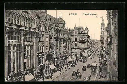 AK Berlin, Friedrichstrasse mit Panoptikum