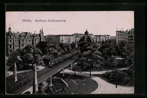 AK Berlin-Schöneberg, Hochbahn am Nollendorfplatz