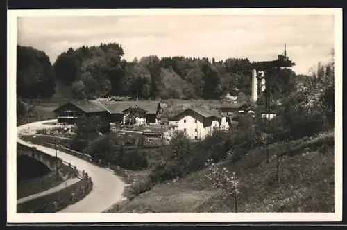 AK Mühltal, Blick zum Gasthaus Zur Bruckmühle