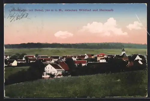 AK Dobel, Teilansicht zwischen Wildbad und Herrenalb