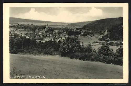 AK Rhaunen, Totale vom Berg aus gesehen