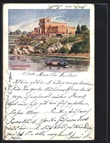 Künstler-AK Aschaffenburg, Pompejanum