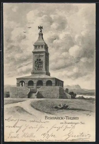 AK Starnberg, Bismarck-Thurm am Starnberger See