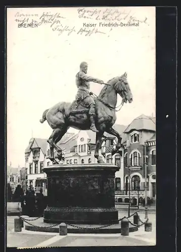 AK Bremen, Kaiser Friedrich-Denkmal
