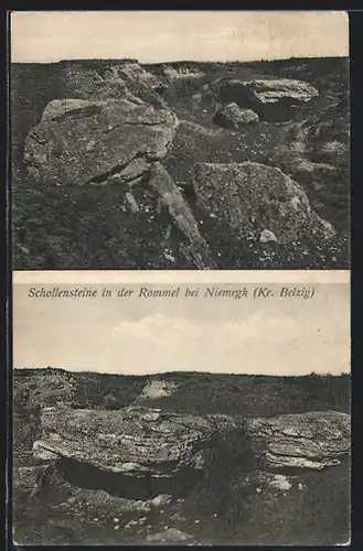 AK Niemegk, Schollensteine in der Rommel