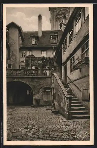 AK Würzburg, Hof zum roten Rösslein, Neubaustrasse 36