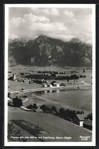 AK Hopfen am See, Panorama mit Tegelberg