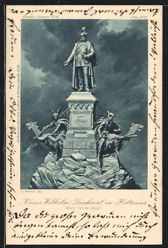 AK Holtenau, Kaiser Wilhelm-Denkmal