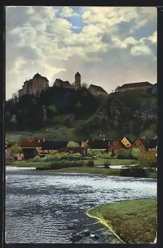 AK Photochromie NR 2785: Harburg, Partie an der Wörnitz