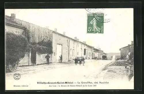 AK Villotte-devant-Saint-Mihiel, La Grand`Rue, cote Nord-Est