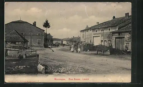 AK Mauvages, Rue Basse, Lavoir