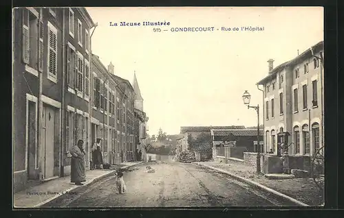 AK Gondrecourt, Rue de l`Hopital, Strassenpartie