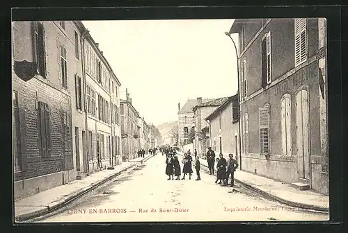 AK Ligny-en-Barrois, Vue en Rue Saint Dizier
