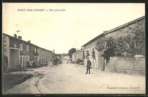 AK Pont-sur-Meuse, Rue Principale