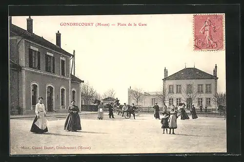 AK Gondrecourt, Place de la Gare