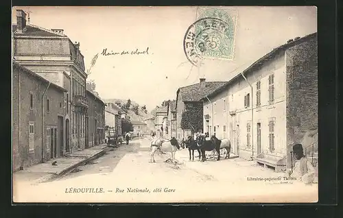 AK Lérouville, Rue Nationale, Coté Gare