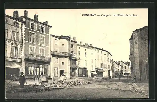 AK Cunlhat, Vue prise de l'Hotel de la Paix