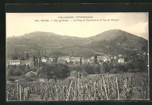 AK Veyre, Vue générale, le Puy de Marmand et le Puy de Monton