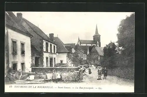 AK Saint-Sauves, La Rue Principale