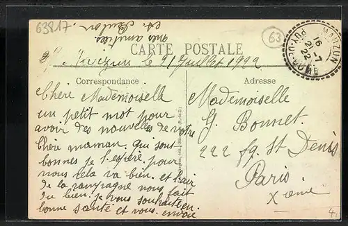 AK Mauzun, Vue generale prise du Chateau