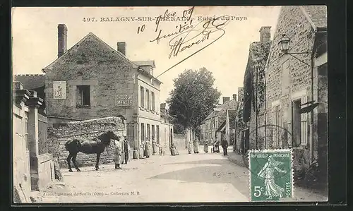 AK Balagny-sur-Therain, Entrée du Pays