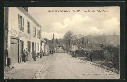 AK Marseille-en-Beauvaises, Le Quartier Saint-Martin, Ortspartie