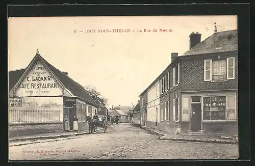 AK Jouy-sous-Thelle, La Rue du Moulin, Strassenpartie