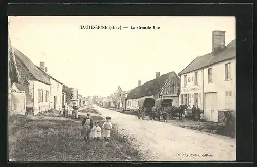 AK Haute-Épine, La Grande Rue, Strassenpartie