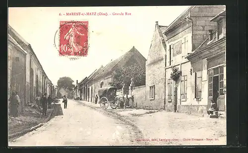 AK Marest-sur-Matz, Grande Rue, Strassenansicht