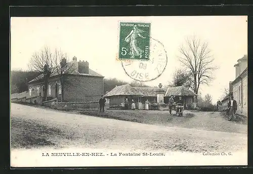 AK La Neuville-en-Hez, la Fontaine Saint-Louis