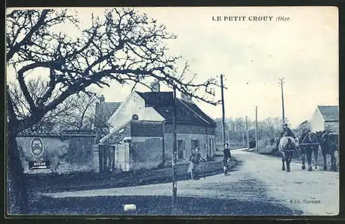 AK Le Petit Crouy, Strassenpartie in der Ortschaft