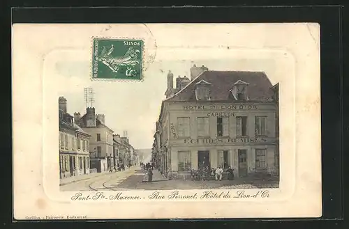AK Pont-Sainte-Maxence, Rue Perronet et Hotel du Lion-d'Or